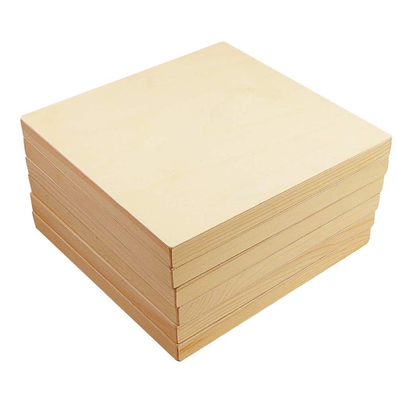 Owevvin 6 Pack 8 x 8 Inch Unfinished Wood Cradled - Wooden Canvas Panels Boards for Painting, Drawing and DIY Crafts Projects - Image 4